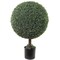 2.5ft Boxwood Ball Topiary Tree in Black Planter Pot, Floral Home by Artificial Flowers